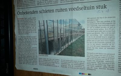 HC 15-2-2018 Onbekenden schieten ruiten voedsel tuin stuk