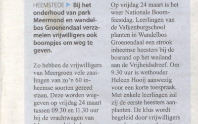 Heemsteedse Courant:22-3-1017: Gratis boompjes op boomfeestdag