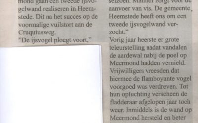 Heemsteedse Courant: 29-6-2016 IJsvogel komt tot leven op begraafplaats