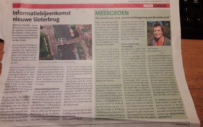 Nieuwsblad Haarlemmermeer: “De waarde van Onze Leefomgeving wordt onderschat”. Deze keer over: Jean Crawshaw