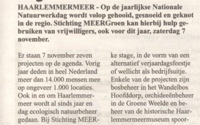 Witte weekblad: 28-10-2015: Handje meehelpen op Nationale natuurwerkdag