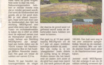 De Heemsteder: 29-6-2016: Veldbloemen verwoest door rijplaten